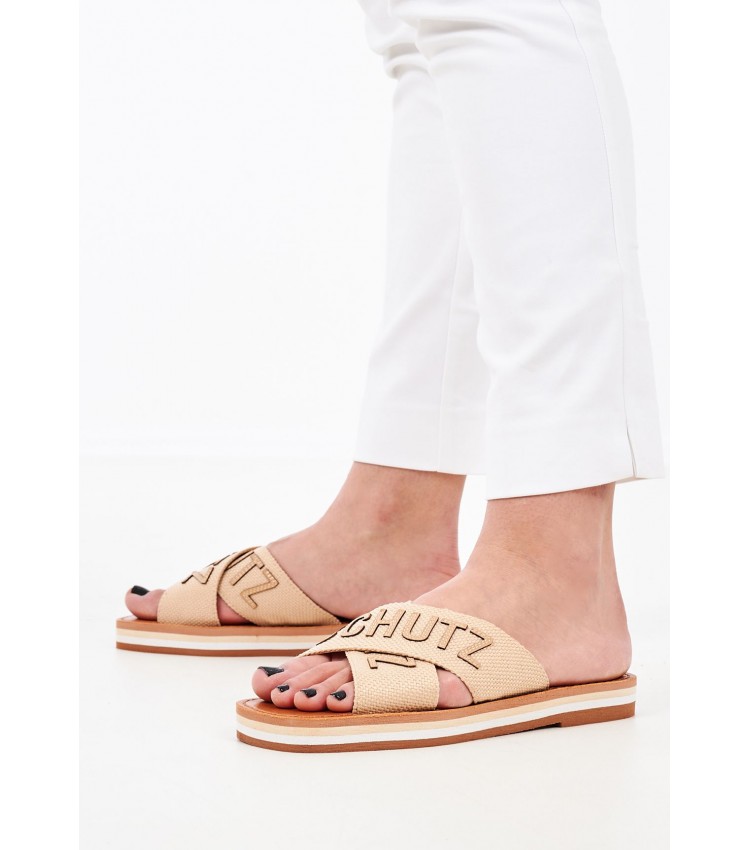 Women Flats Salto.Baixo Beige Schutz