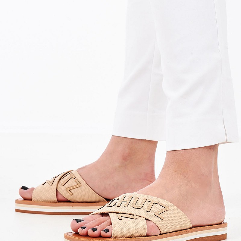 Γυναικεία Flats Salto.Baixo Μπεζ 'Υφασμα Schutz