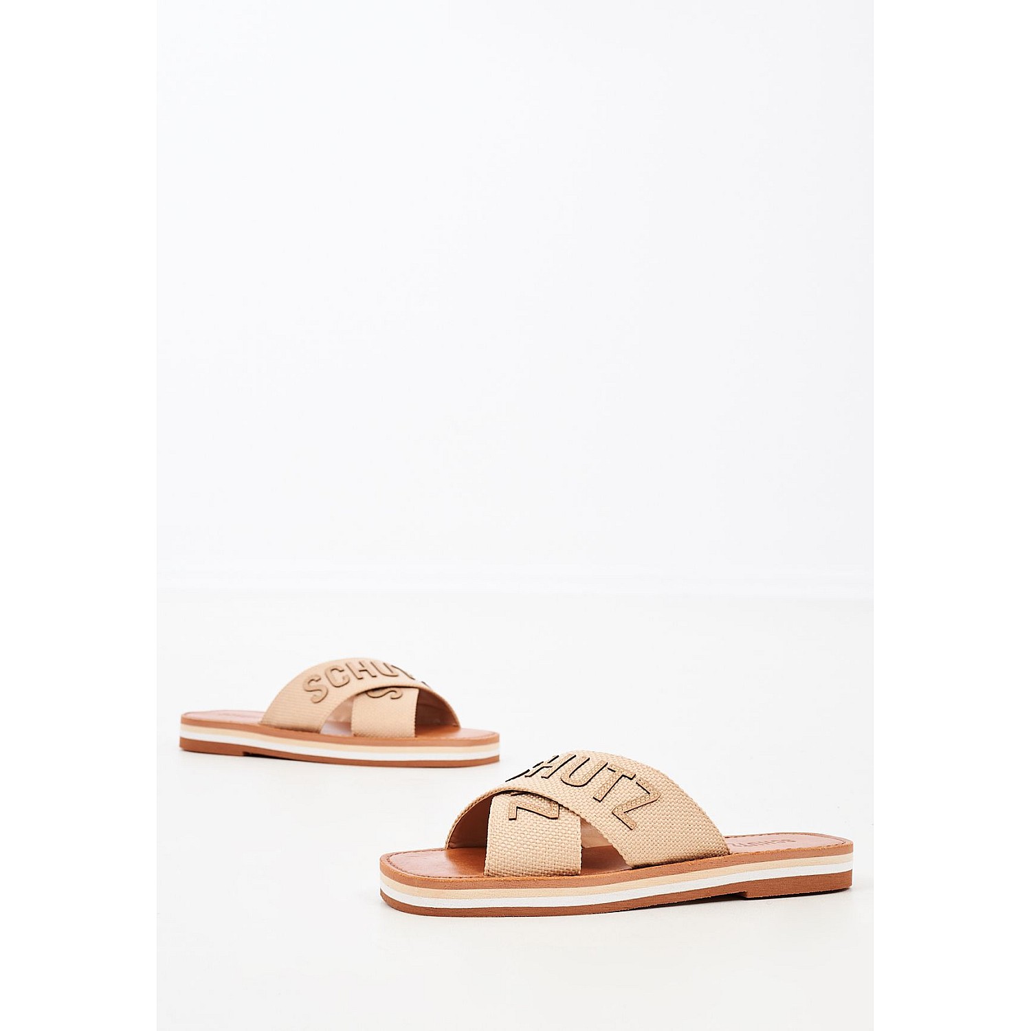 Γυναικεία Flats Salto.Baixo Μπεζ 'Υφασμα Schutz