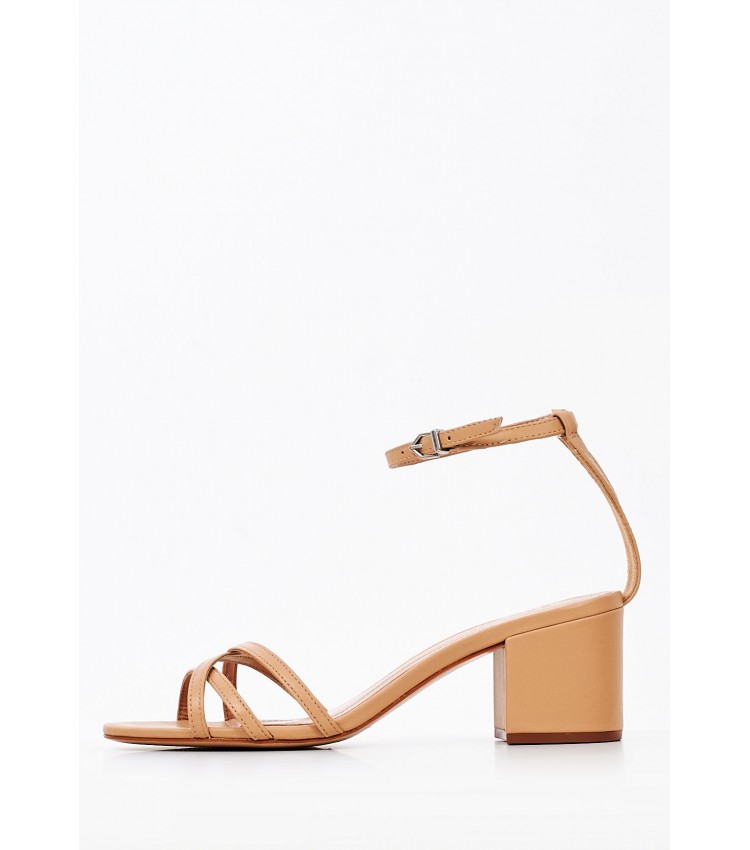 Women Sandals Salto.Medio Beige Leather Schutz