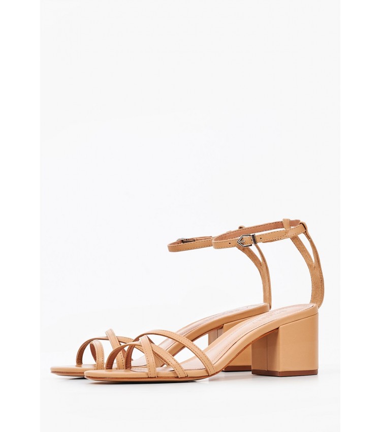 Women Sandals Salto.Medio Beige Leather Schutz