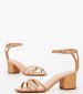 Women Sandals Salto.Medio Beige Leather Schutz