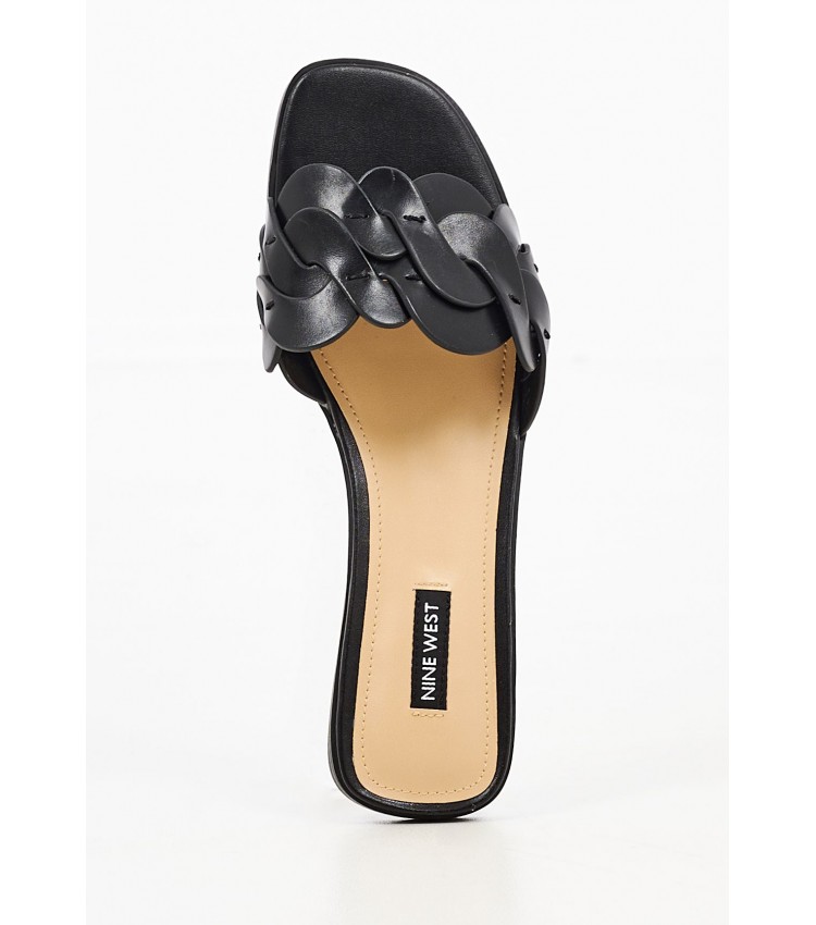 Women Flats Grifa3 Black Eco-Leather Nine West