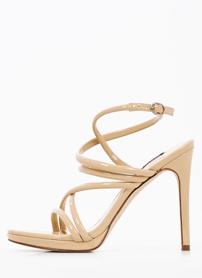 Women Sandal High S20744.0016.N Beige Leather Schutz