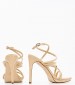 Women Sandals Lexy3 Beige Eco-Leather Nine West