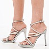 Γυναικεία Πέδιλα Lexy3 Ασημί ECOleather Nine West Γυναικεία Πέδιλα Lexy3 Ασημί ECOleather Nine West