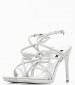 Women Sandals Lexy3 Silver Eco-Leather Nine West