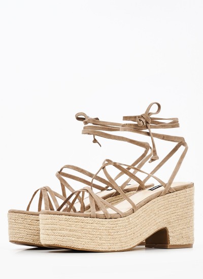 Women Platforms High Dana3 White Eco-Leather Nine West