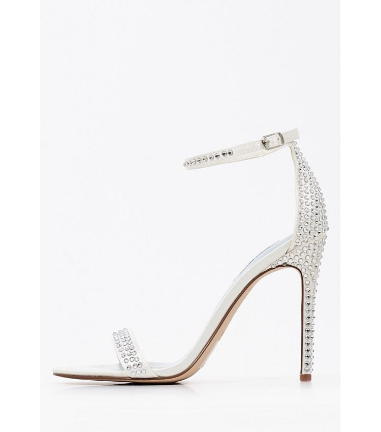 Women Sandals Toria7 White Saten Nine West