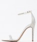 Women Sandals Toria7 White Saten Nine West