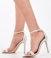 Women Sandals Toria7 White Saten Nine West