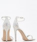 Women Sandals Toria7 White Saten Nine West