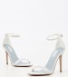 Women Sandals Toria7 White Saten Nine West