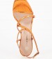 Women Sandals 92.802 Orange Leather MAKIS KOTRIS