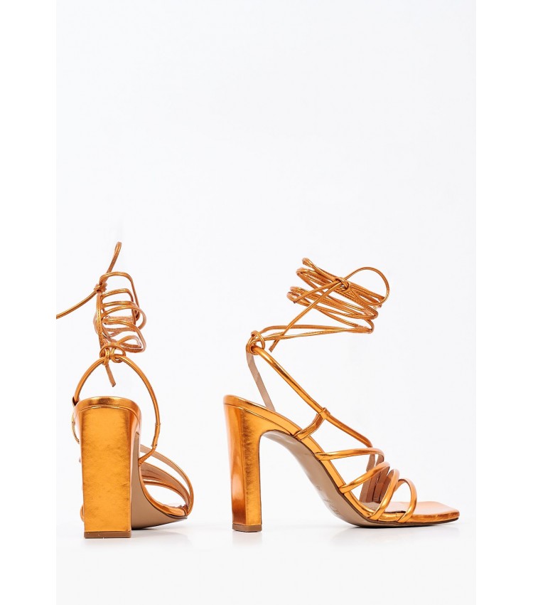 Women Sandals 96.800 Orange Leather MAKIS KOTRIS