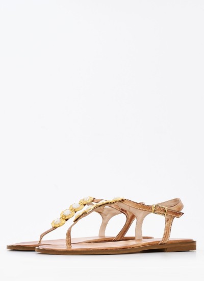 Γυναικεία Flats K.803.2 Ταμπά Δέρμα Makis Kotris
