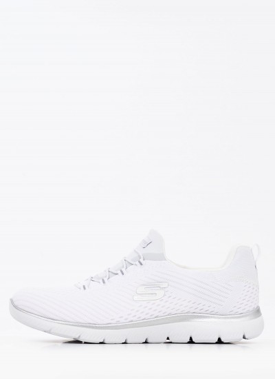 Γυναικεία Παπούτσια Casual 149036 Άσπρο Ύφασμα Skechers