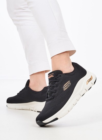 Γυναικεία Παπούτσια Casual 149057.B Μαύρο Ύφασμα Skechers