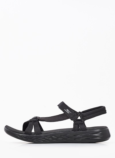 Γυναικεία Flats 15316 Μαύρο Ύφασμα Skechers