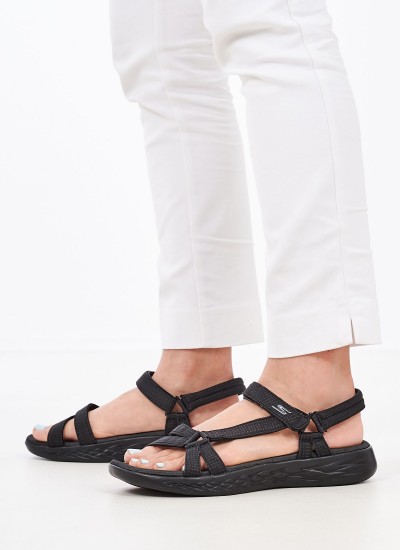 Γυναικεία Flats 15316 Μαύρο Ύφασμα Skechers