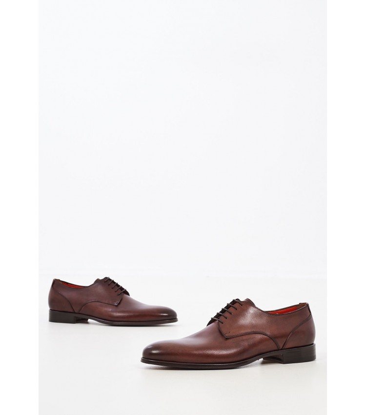 Men Shoes 105I Brown Leather Perlamoda