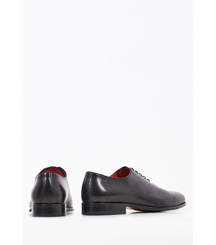 Men Shoes 106A Black Leather Perlamoda