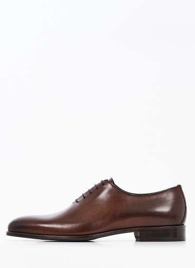 Men Shoes 106A Brown Leather Perlamoda