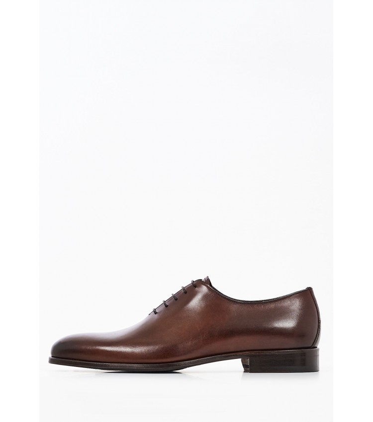 Men Shoes 106A Brown Leather Perlamoda