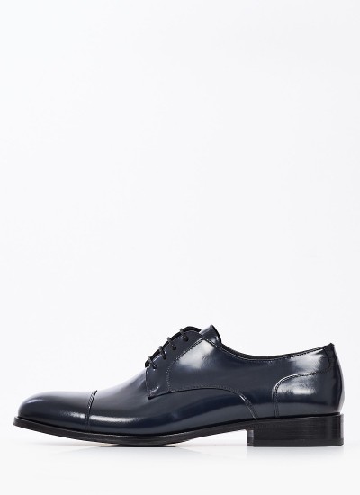 Men Shoes 3944.P DarkBlue Leather Perlamoda