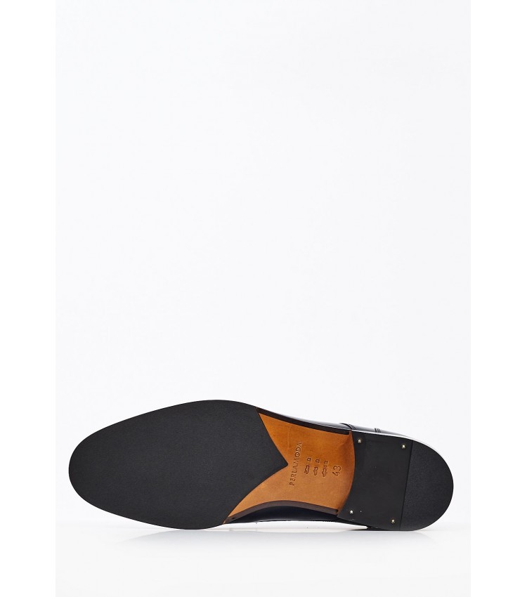 Men Shoes 3944.P DarkBlue Leather Perlamoda