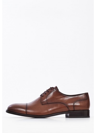 Men Shoes 3944.P Brown Leather Perlamoda