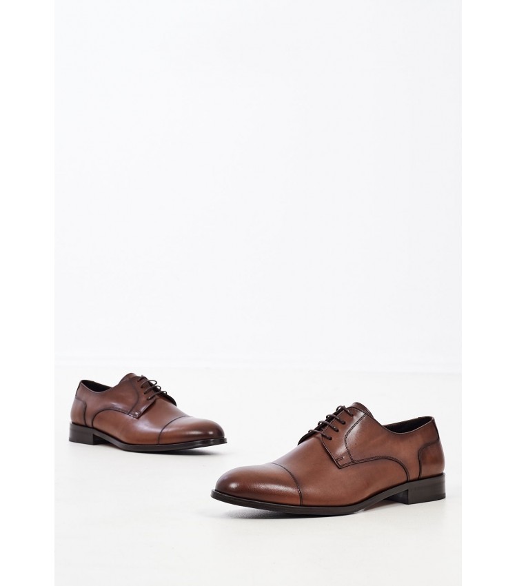 Men Shoes 3944.P Brown Leather Perlamoda