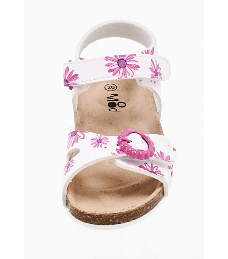 Kids Flip Flops & Sandals Korrite White Leather Mood