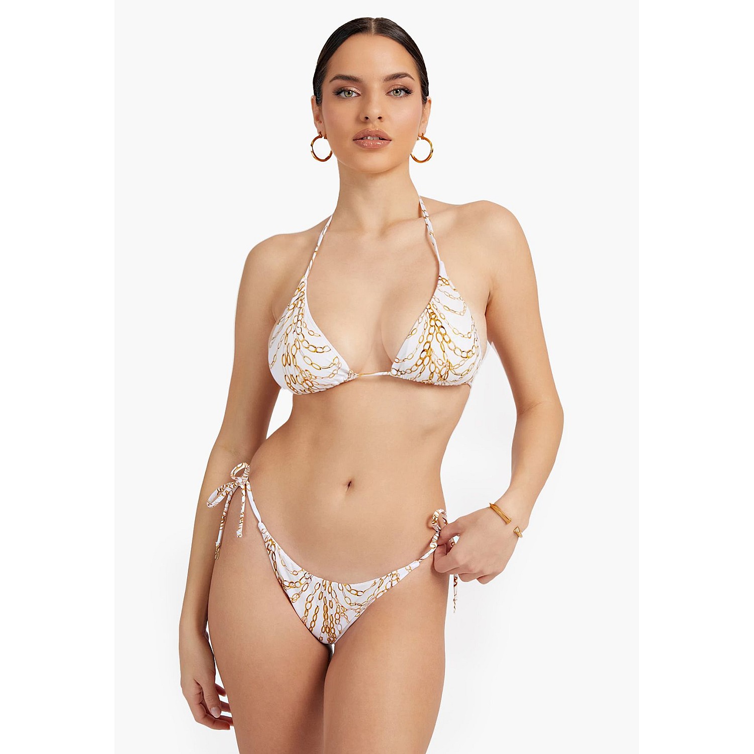Γυνακεία Μαγιό Brief.String Άσπρο Πολυαμίδη Guess