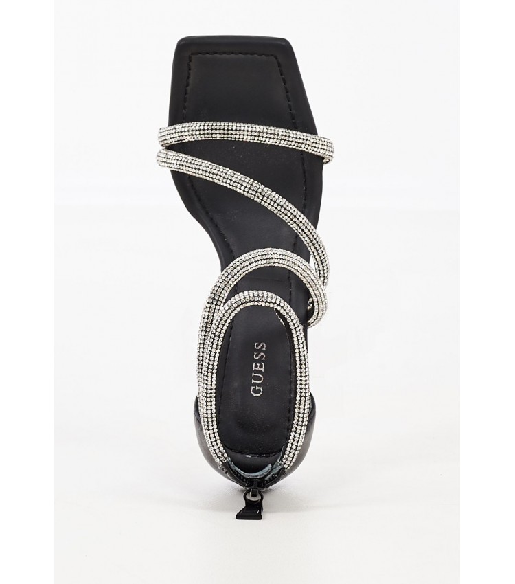 Women Sandals Leanca Black Leather Guess