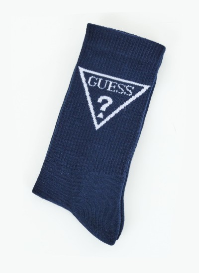 Ανδρικές Κάλτσες Sport.Socks Σκούρο Μπλε Βαμβάκι Guess