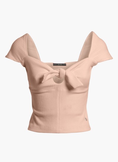 Γυναικείες Μπλούζες - Τοπ Valeriana Ροζ Πολυεστέρα Guess