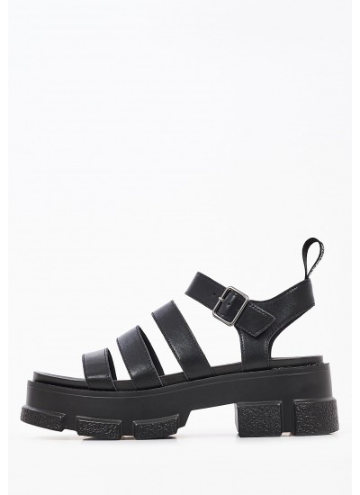Γυναικεία Πέδιλα Pioneer Μαύρο Δέρμα Steve Madden