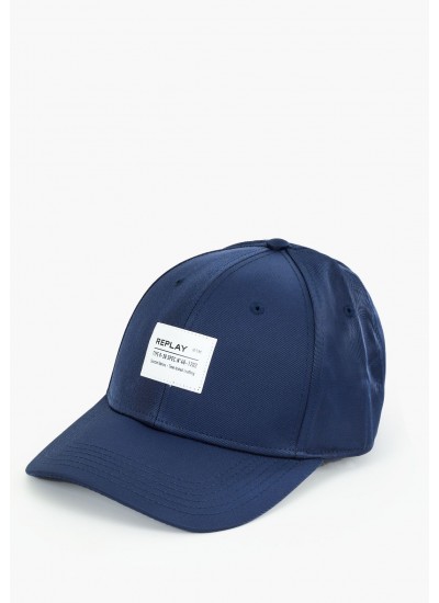 Men's Caps AM4306 Blue Cotton Replay