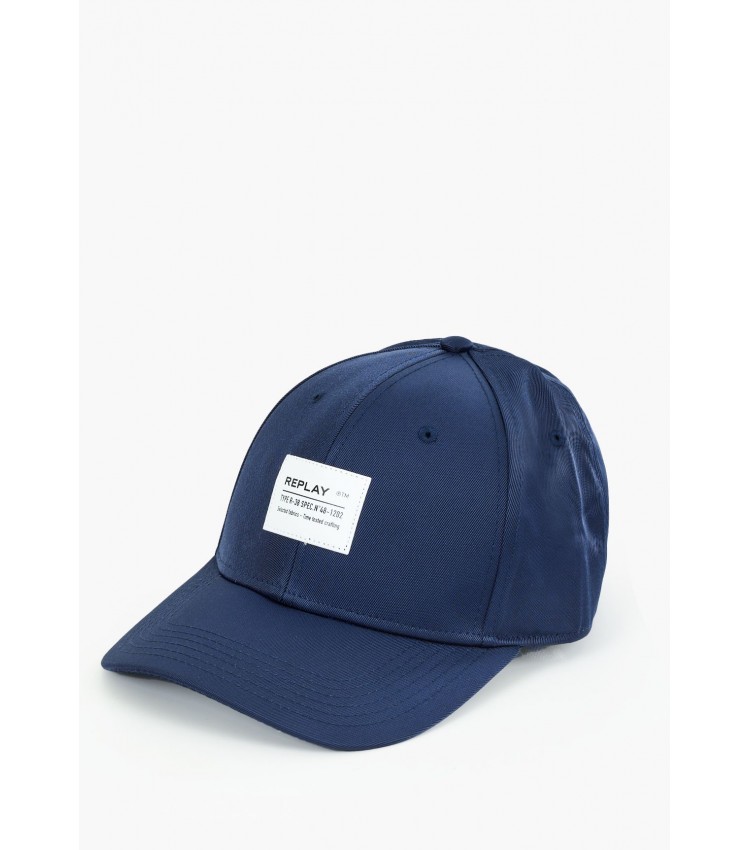 Men's Caps AM4306 Blue Cotton Replay