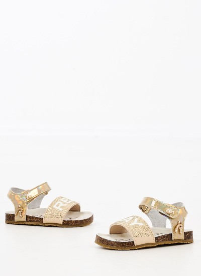 Παιδικές Σαγιονάρες & Πέδιλα Birky.Jr Χρυσό ECOleather Replay