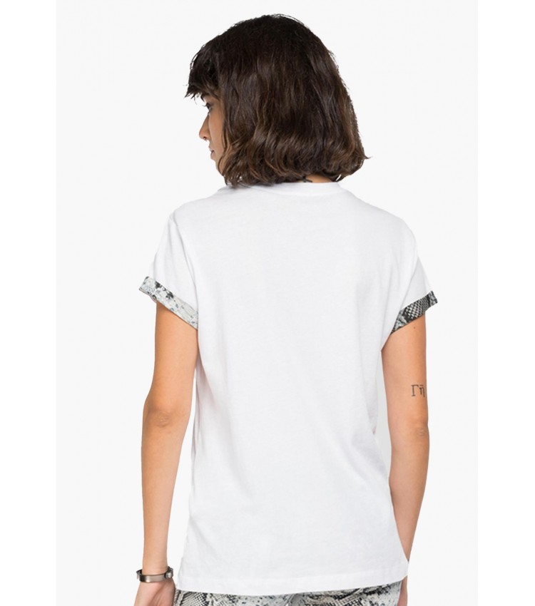 Women T-Shirts - Tops Cttn.Jersey White Cotton Replay