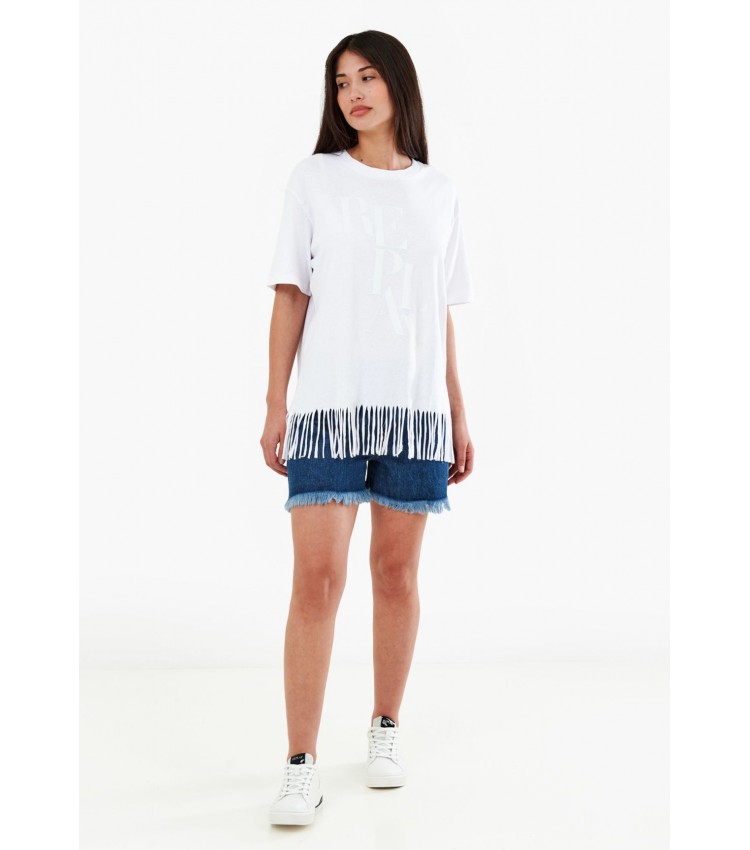 Women T-Shirts - Tops Dry.Jersey White Cotton Replay