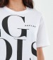 Women T-Shirts - Tops Garment.Light White Cotton Replay