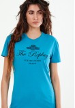 Women T-Shirts - Tops Light.Cotton Blue Cotton Replay