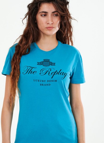 Women T-Shirts - Tops Cttn.Jersey White Cotton Replay