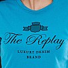 Γυναικείες Μπλούζες - Τοπ Light.Cotton Μπλε Βαμβάκι Replay Γυναικείες Μπλούζες - Τοπ Light.Cotton Μπλε Βαμβάκι Replay