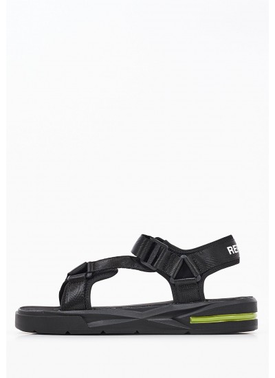 Men Flip Flops & Sandals Space.Web Black Replay