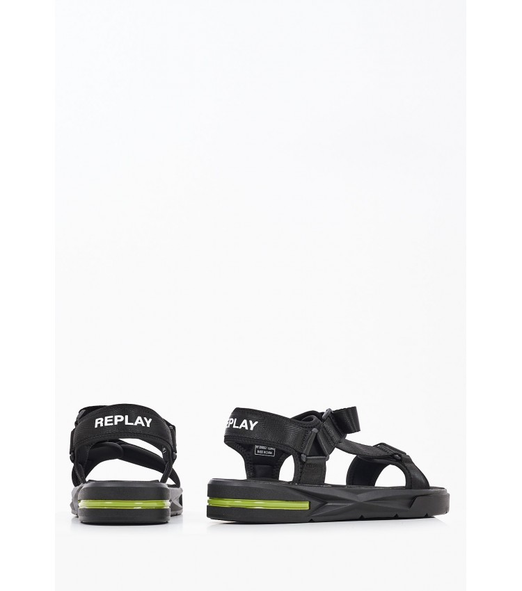 Men Flip Flops & Sandals Space.Web Black Replay