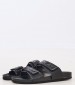 Men Flip Flops & Sandals Ulisse.Tape Black Eco-Leather Replay